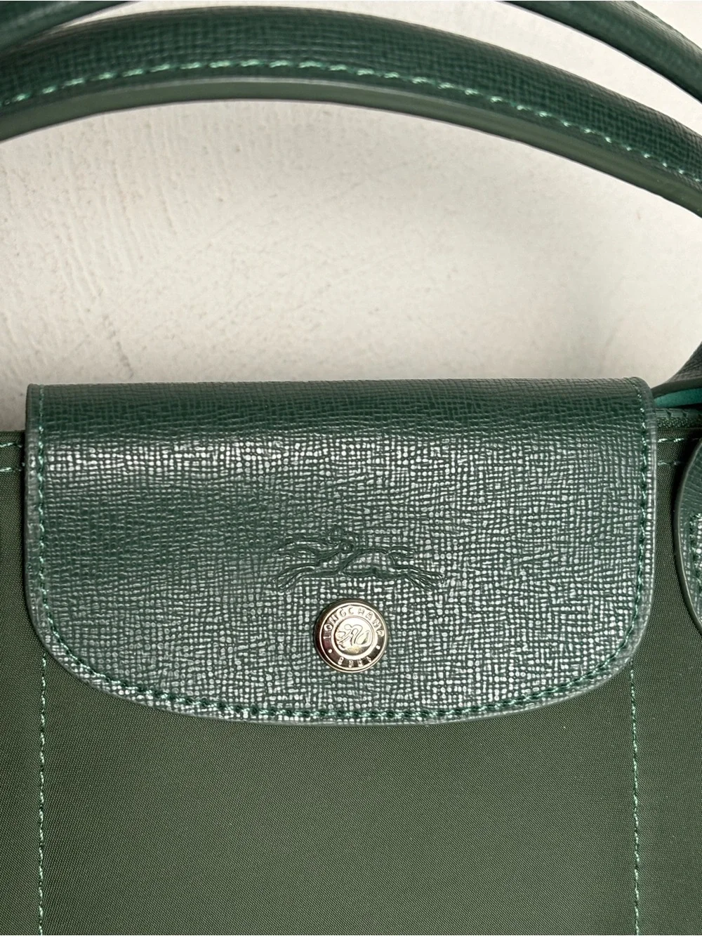 LONGCHAMP Le Pliage M Energy Forest Green Tote Bag Purse